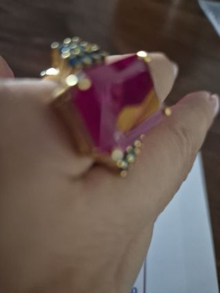 Anello oro 9kt rubino zaffiri