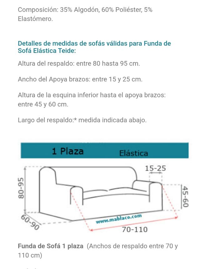 Funda sofás de 3 y 1 plaza