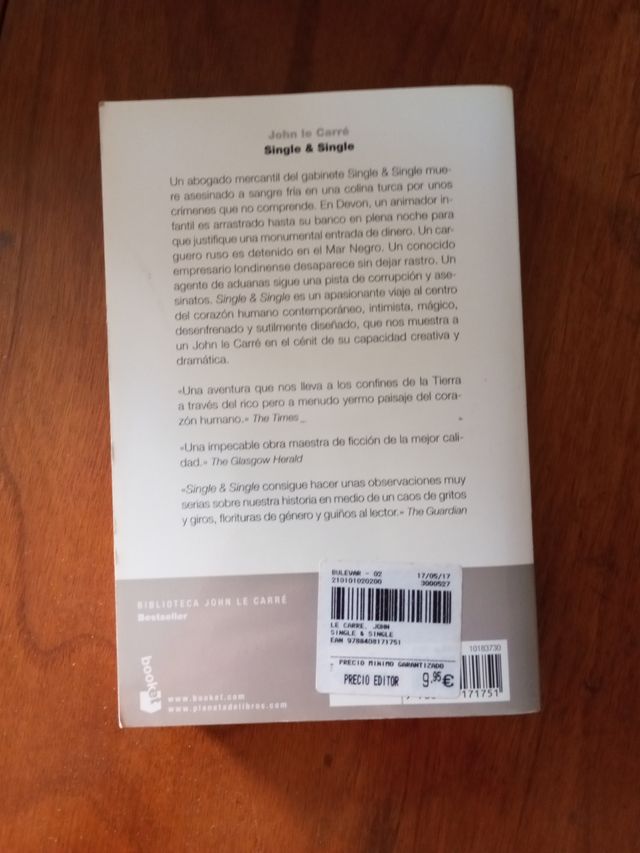JHON LE CARRÉ Single & Single y Un hombre decente
