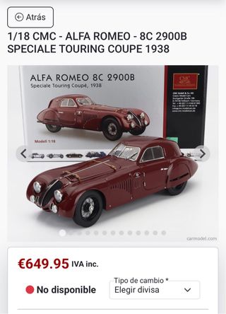 Alfa Romeo 33/2900B 1:18 Escala