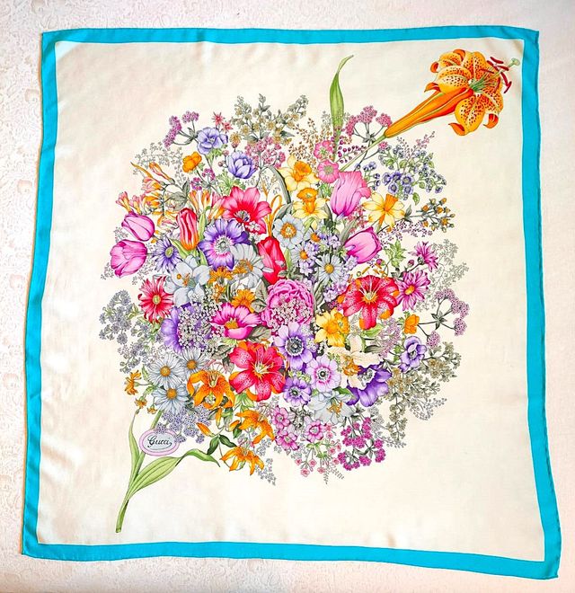 Gucci foulard sciarpa vintage floreale