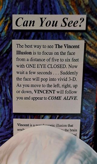 Busto Van Gogh 3D Ilusión Óptica Años 90 Vintage
