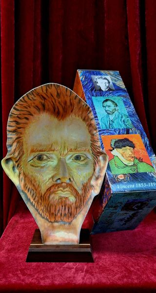 Busto Van Gogh 3D Ilusión Óptica Años 90 Vintage