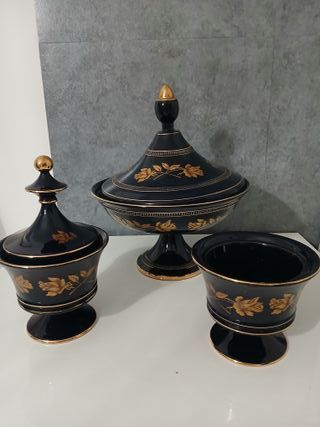 Vasi decorativi blu cobalto vintage