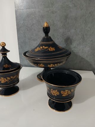 Vasi decorativi blu cobalto vintage