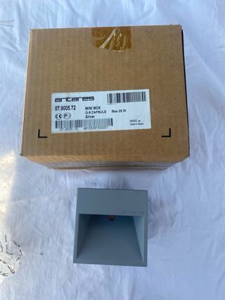 Aplique Antares Mini Box - Gris. 3ud. Precio ud