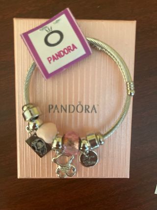 Pulsera Pandora | Plata y Rosa