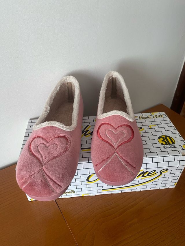Pantuflas casa mujer rosa - talla 38