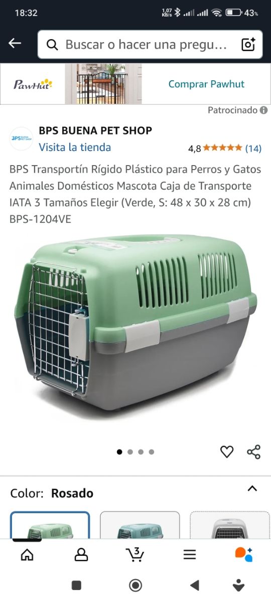 Transportín mascotas BPS-1204VE