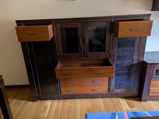 Mueble aparador madera maciza marrón