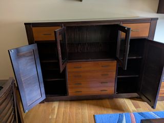 Mueble aparador madera maciza marrón