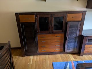 Mueble aparador madera maciza marrón
