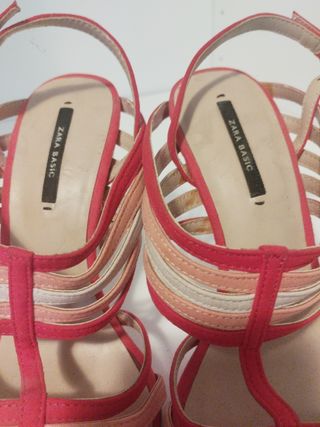 Sandalias Zara Basic coral