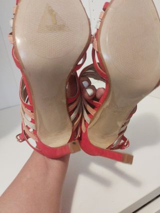 Sandalias Zara Basic coral