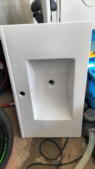 Lavabo rectangular blanco