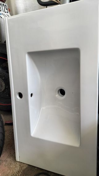Lavabo rectangular blanco
