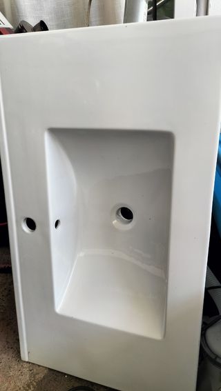 Lavabo rectangular blanco
