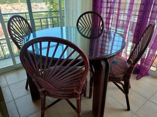 Mesa Comedor 4 Sillas Ratan