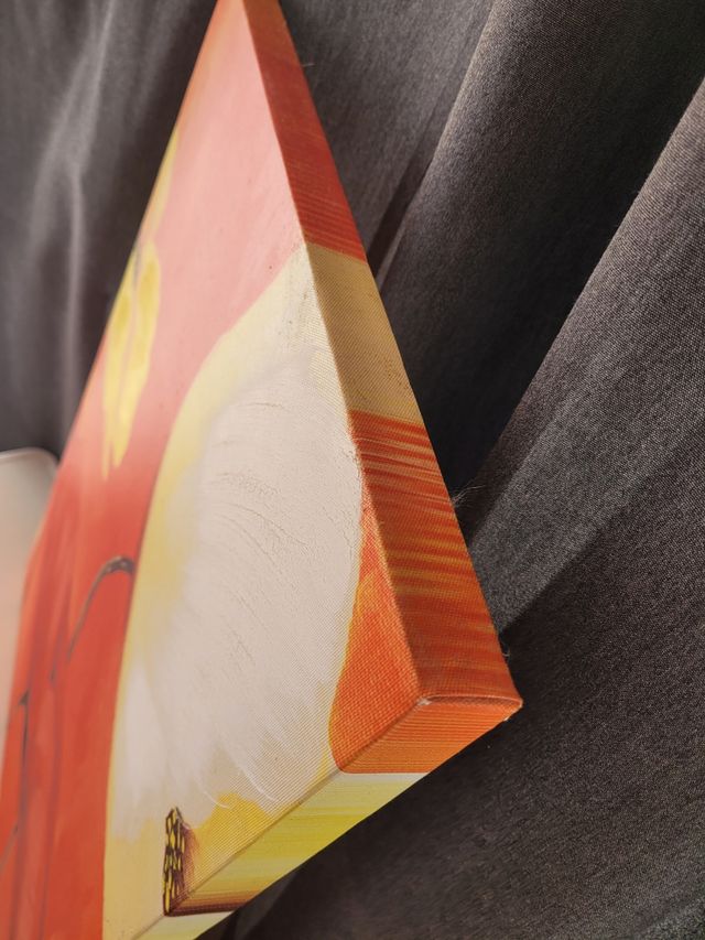 Cuadro flores rojas amarillas