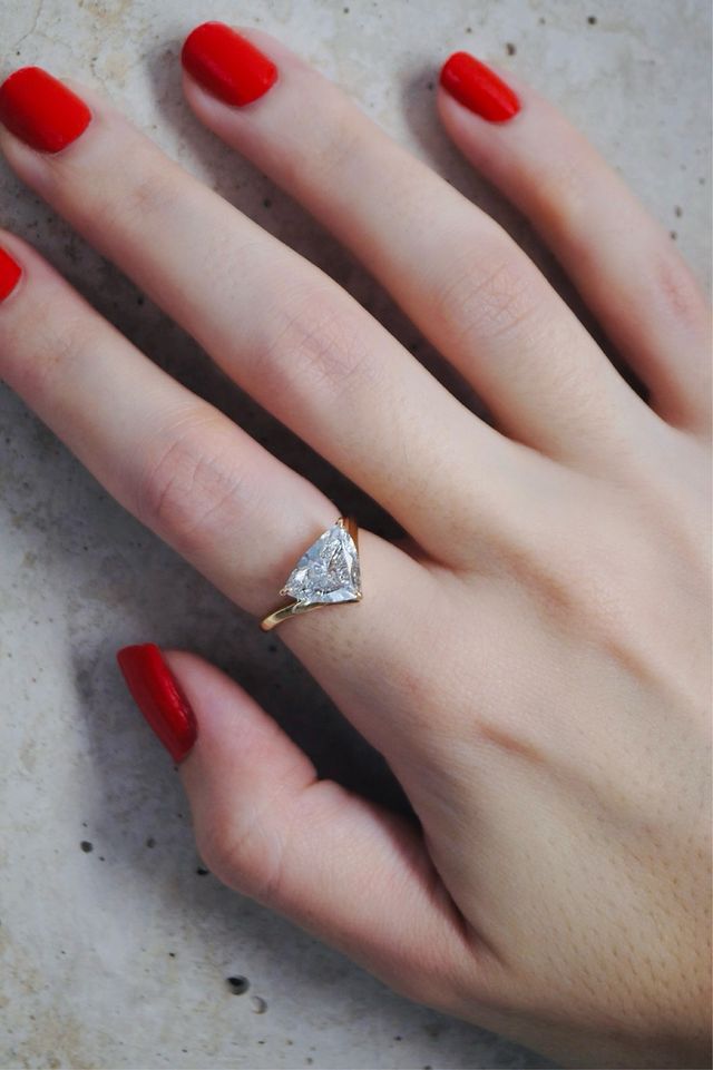 Anillo oro amarillo 18 KT diamante 2.04ct IGI