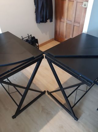 Escritorio esquina negro - L