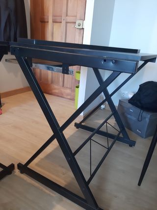 Escritorio esquina negro - L