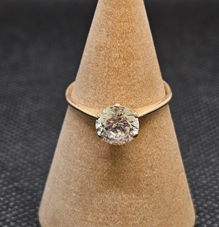 Solitario de pedida oro 18k con gran circonita 