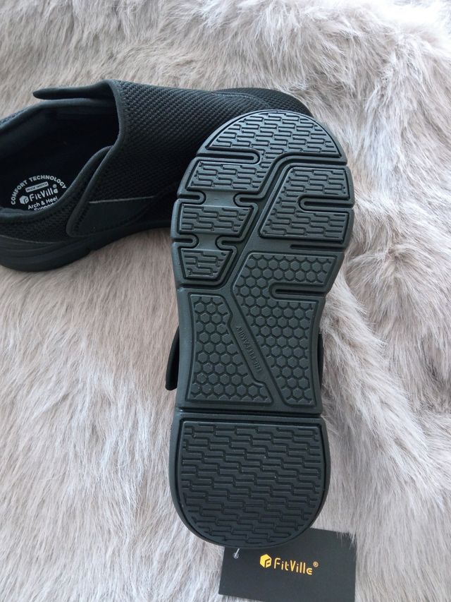 Zapatillas FitVille cómodas pies delicados, 38,5