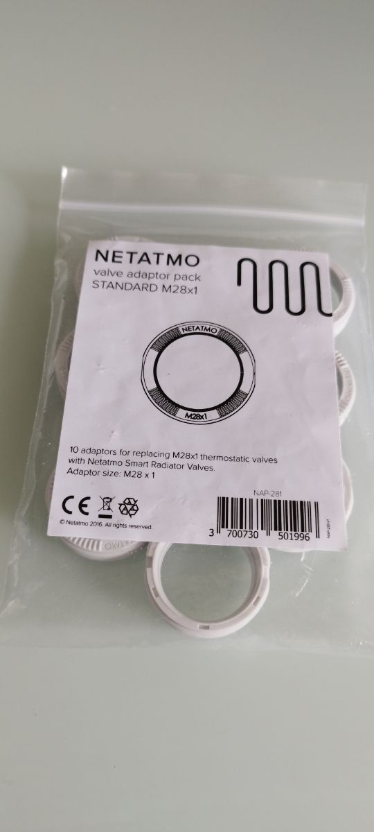 Contratuercas Válvula Radiador y compl. netatmo