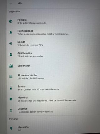 Tablet Polaroid negra, prácticamente sin uso
