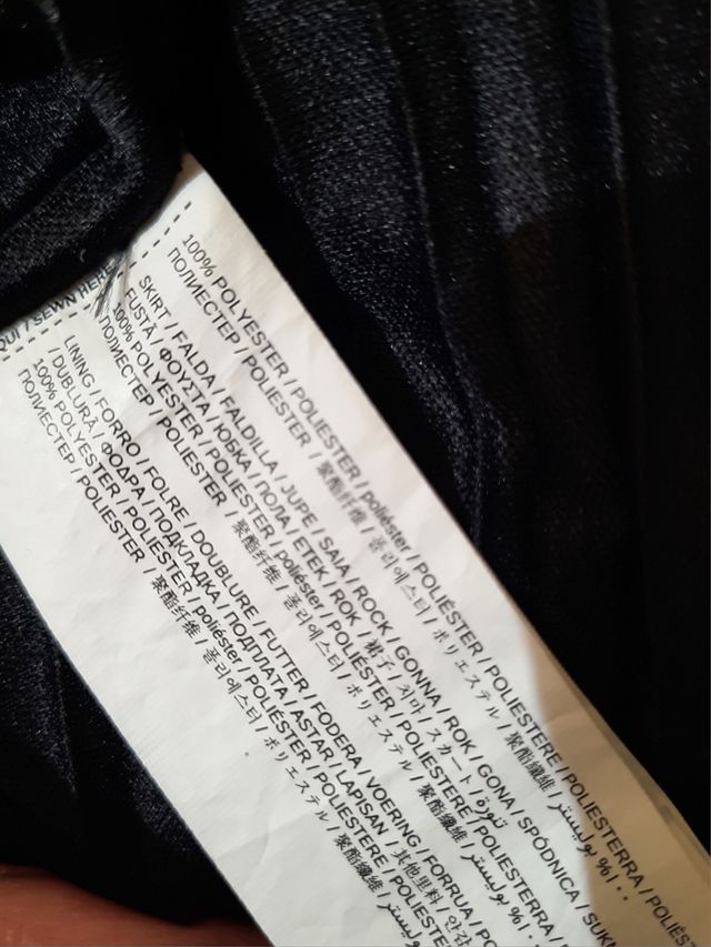 Vestido plisado Mango negro