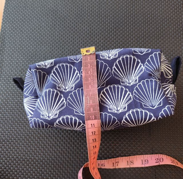 Neceser conchas - azul y amarillo