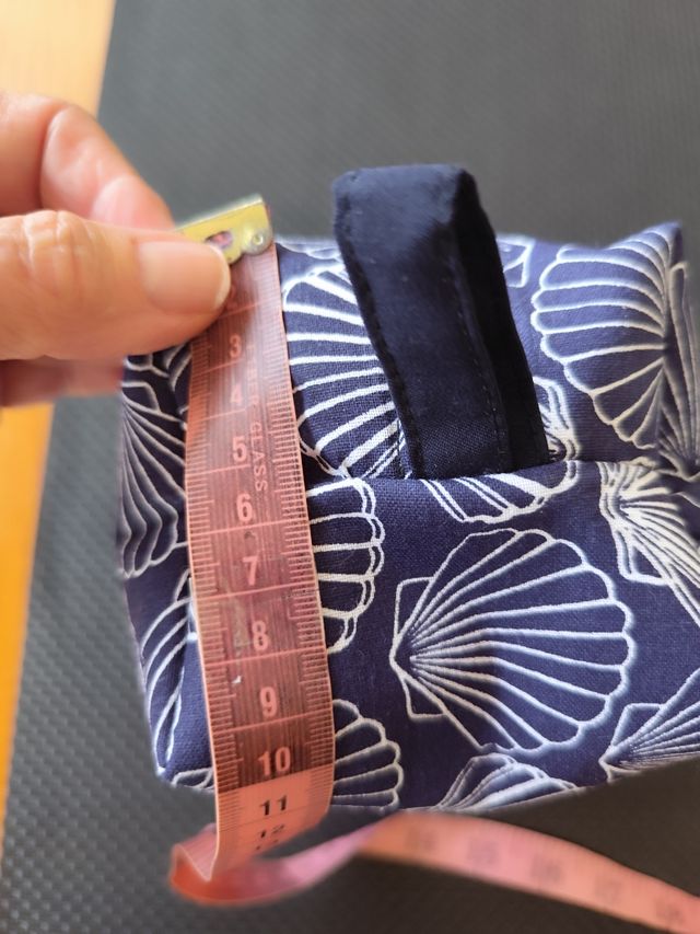 Neceser conchas - azul y amarillo