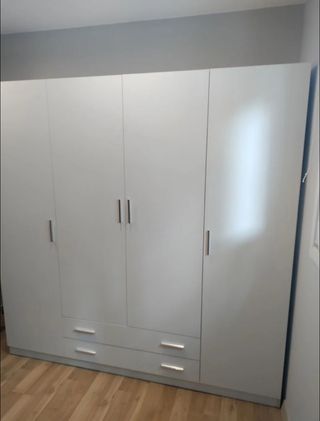 Armario ropero blanco 4 puertas