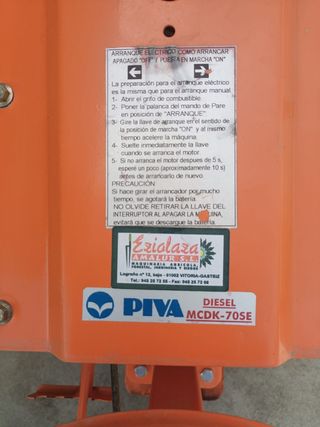Motocultor Piva MCDK-70SE diesel Motoazada mula