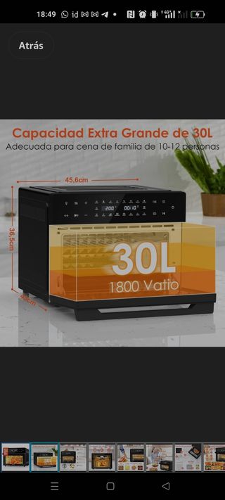 Horno freidora de aire XXL