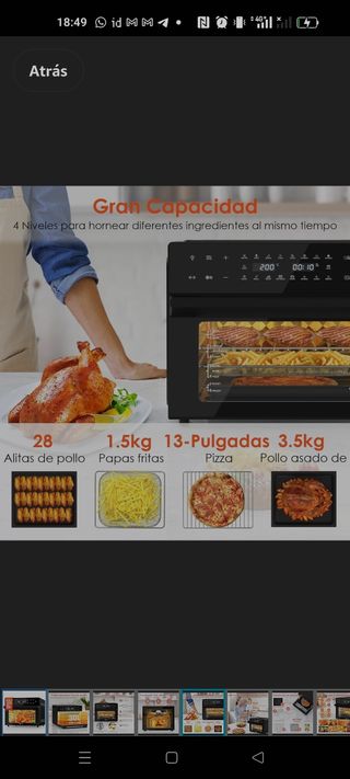 Horno freidora de aire XXL