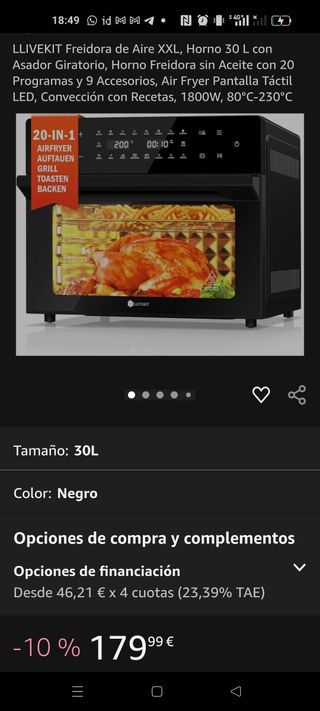 Horno freidora de aire XXL