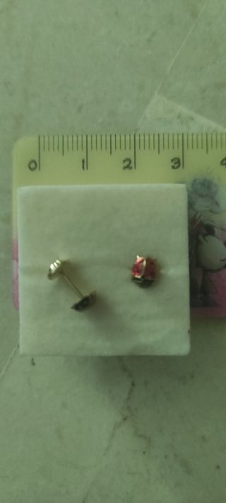 Pendientes mariquita bebé - oro, rojo