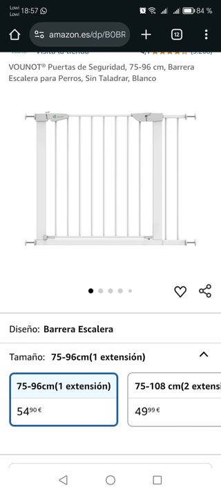 Barrera de seguridad para niños y mascotas