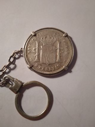 Moneda 5 Peseta Alfonso XII 1895