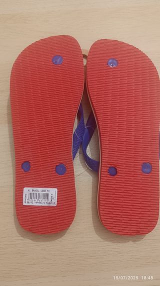 Havaianas Brasil 39-40 rojas con etiqueta