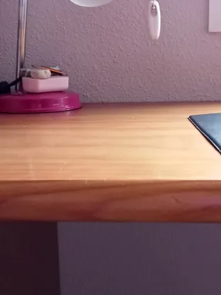 Escritorio de 2,35m madera con zapatero de 1 m