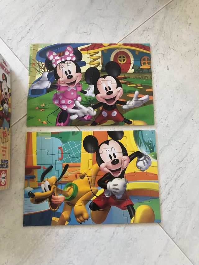 2 Puzzles Mickey Mouse Madera 16pzas