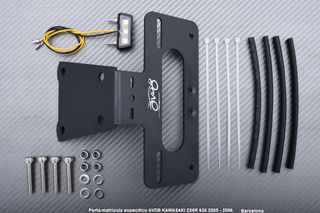 Porta-matrícula AVDB KAWASAKI ZX6R 636 2005 - 2006