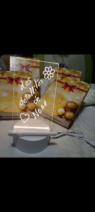 Lámpara pizarra LED con rotulador