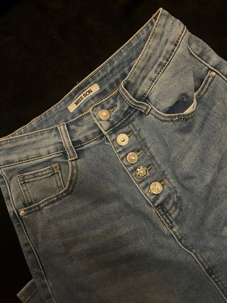 Falda vaquera larga azul