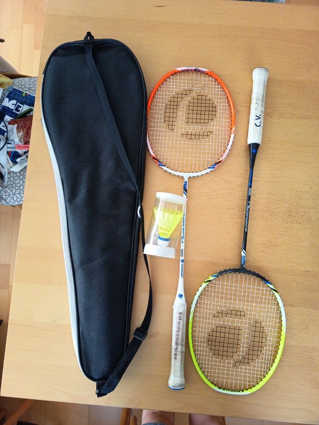 2 Raquetas bádminton + accesorios