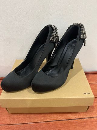 Zapatos negros fiesta- tacón