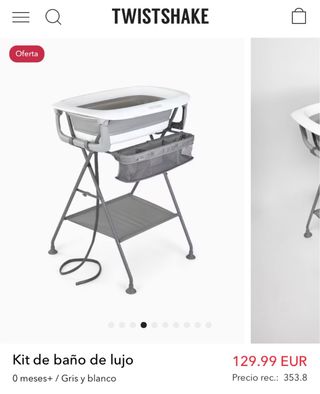 Bañera Twistshake recién nacido con patas